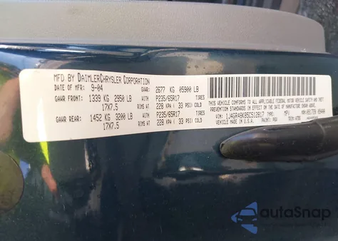 2005 Jeep Grand Cherokee Laredo z USA, uszkodzony, nr VIN 1J4GR48K85C512817